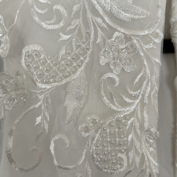 Mac Duggal x Anthropologie Della Appliqué Petal Halter Dress Size 12 New - Picture 16 of 17